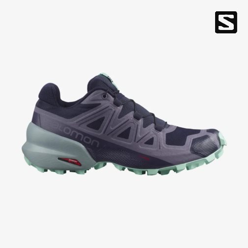 Tenis Para Trail Running Salomon Speedcross 5 Mujer Azul Marino Morados | MX QVDN153